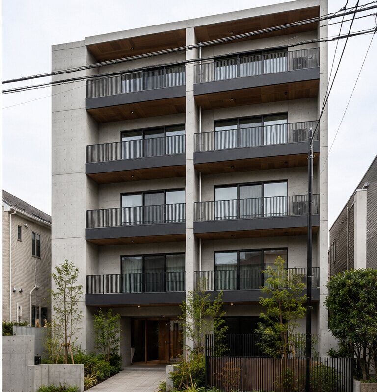 RC造5階建て共同住宅 新築工事一式 施工後